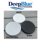 DeepBlue Outdoors logo along with 3 colored Lids.