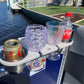 Pontoon Rail - Double Cup and Wine Glass Holder