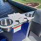 Pontoon Rail - Double Cup and Wine Glass Holder