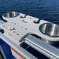 Pontoon Rail - Double Cup and Wine Glass Holder