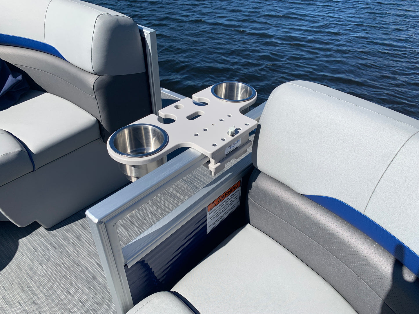 Pontoon Rail - Double Cup and Wine Glass Holder