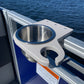 Pontoon Rail Cup and Wine Glass Holder - (1-1/8") or (1-1/4") Square Rail