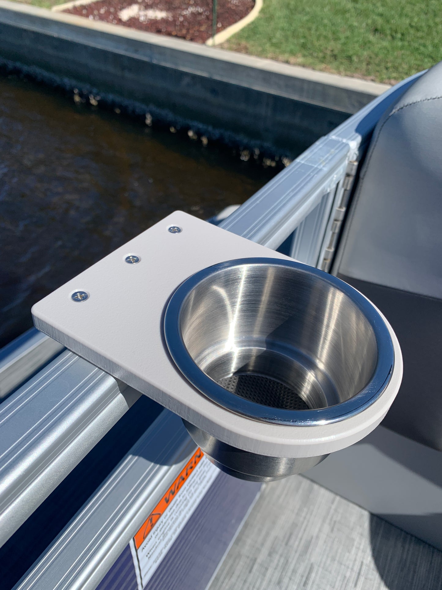 Premier Pontoon Rail Cup Holder - 2" Tall Rails only.