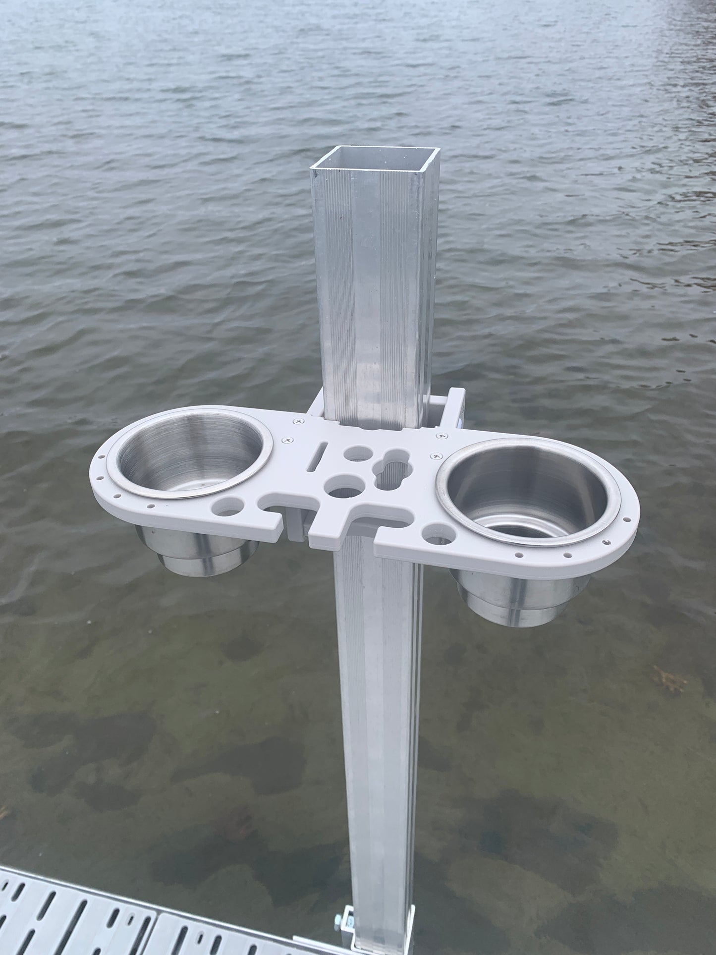 Dock Post – Double Rod and Cup Holder