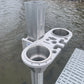 Dock Post – Double Rod and Cup Holder