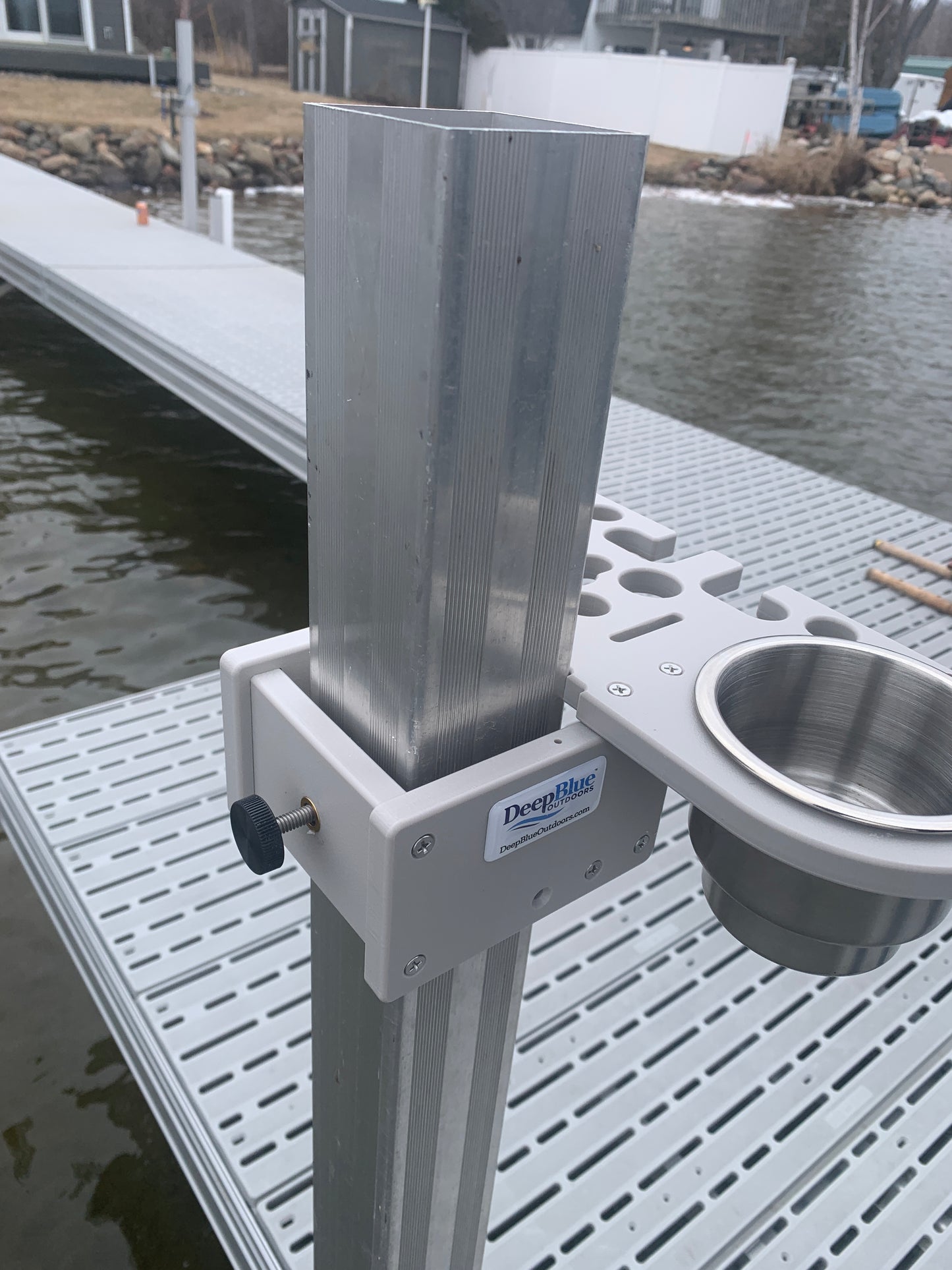 Dock Post – Double Rod and Cup Holder